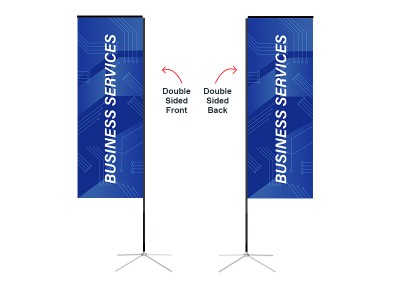 Rectangular Banner - Small 8ft - with Cross Base