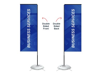 Rectangular Banner - Small 8ft - with Cross Base