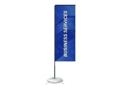 Rectangular Banner - Small 8ft - with Cross Base