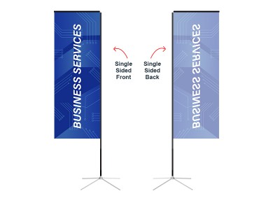 Rectangular Banner - Small 8ft - with Cross Base