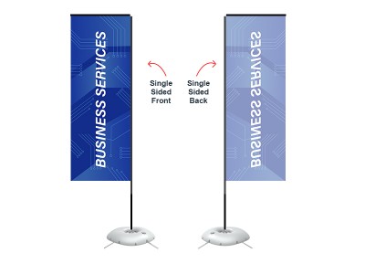 Rectangular Banner - Small 8ft - with Cross Base