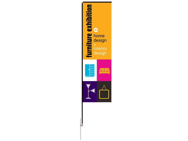 Rectangular Banner - Medium 10ft - with Ground Spike