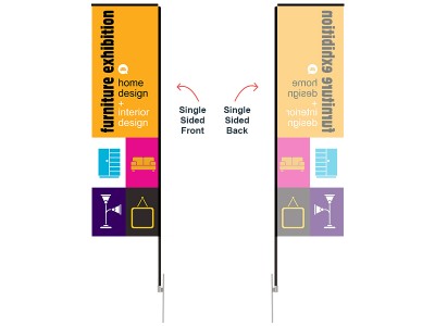 Rectangular Banner - Medium 10ft - with Ground Spike