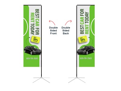 Rectangular Banner - Medium 10ft - with Cross Base