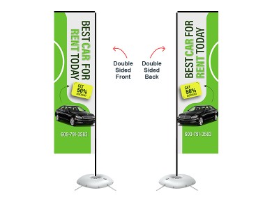 Rectangular Banner - Medium 10ft - with Cross Base