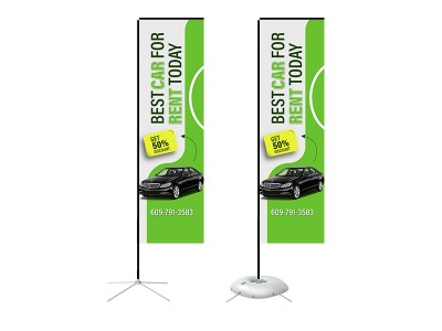 Rectangular Banner - Medium 10ft - with Cross Base