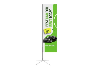 Rectangular Banner - Medium 10ft - with Cross Base