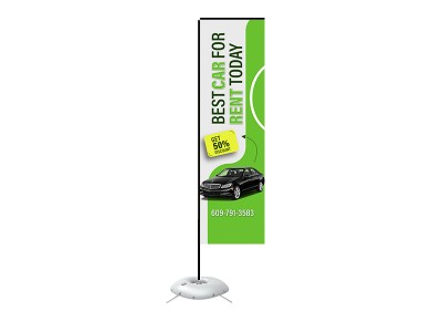 Rectangular Banner - Medium 10ft - with Cross Base