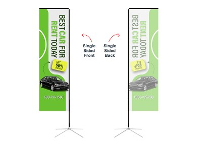 Rectangular Banner - Medium 10ft - with Cross Base