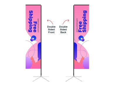 Rectangular Banner - Large 12ft - with Cross Base