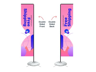 Rectangular Banner - Large 12ft - with Cross Base