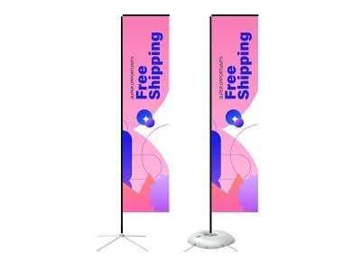 Rectangular Banner - Large 12ft - with Cross Base