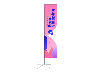 Rectangular Banner - Large 12ft - with Cross Base