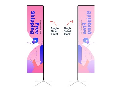 Rectangular Banner - Large 12ft - with Cross Base