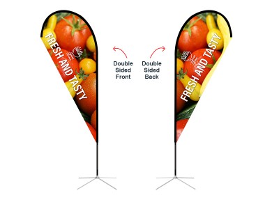 Teardrop Banner - Small 7ft - with Cross Base