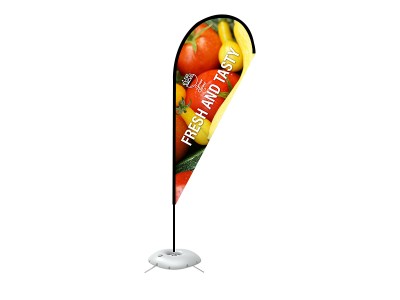 Teardrop Banner - Small 7ft - with Cross Base