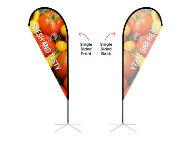 Teardrop Banner - Small 7ft - with Cross Base