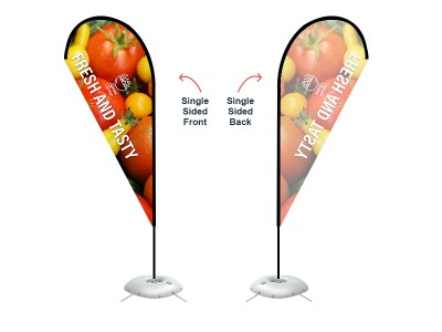 Teardrop Banner - Small 7ft - with Cross Base