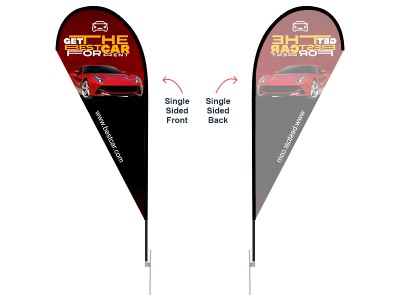 Teardrop Banner - Medium 8ft - with Ground Spike