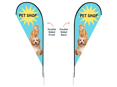 Teardrop Banner - Large 11ft - with Ground Spike