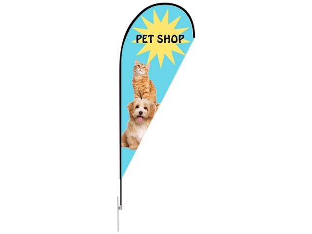 Teardrop Banner - Large 11ft - with Ground Spike