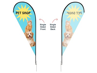 Teardrop Banner - Large 11ft - with Ground Spike