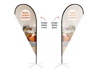 Teardrop Banner - Large 11ft - with Cross Base