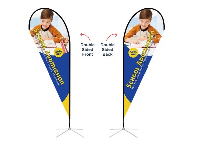 Teardrop Banner - X-Large 15ft - with Cross Base