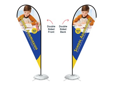 Teardrop Banner - X-Large 15ft - with Cross Base