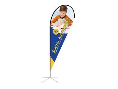 Teardrop Banner - X-Large 15ft - with Cross Base