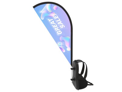 Walking Backpack Flag - Teardrop