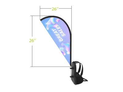 Walking Backpack Flag - Teardrop