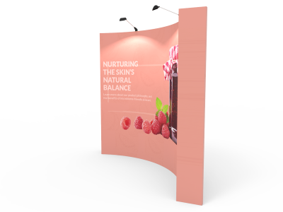 Curved - Medium 10ft - Pop Up Display Stand with Frame Graphic
