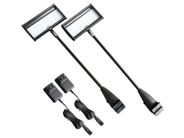 2pcs Trade Show Display LED Lights & Clips