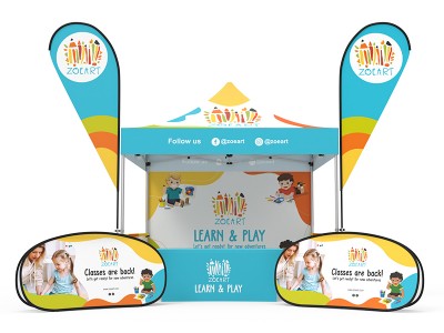 Pop-up Canopy 10x10ft Custom Package 11