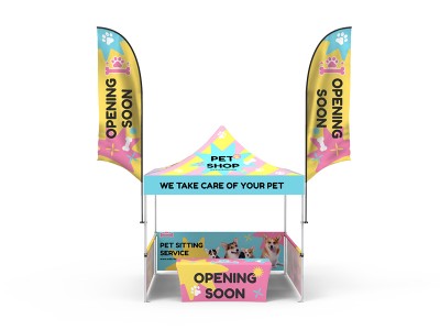 Pop-up Canopy 10x10ft Custom Package 14