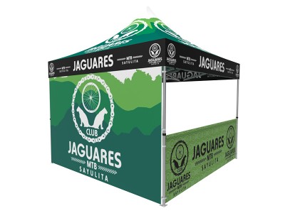 Pop-up Tent 10x10ft with Double-sided Full Backwall & 2x Double-sided Half Side Panel