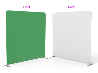 Tension Fabric Chroma Key Backdrop 8x8ft - Green & White