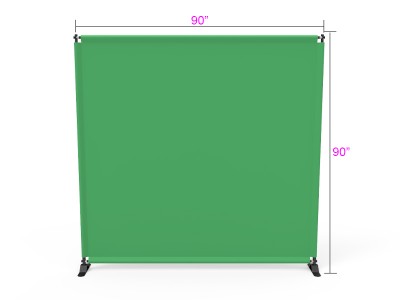 Telescopic Chroma Key Tension Fabric Backdrop 8x8ft - Green & White