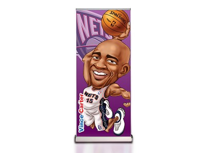 Deluxe Single Side Printed Roll Up Banner Stand with Teardrop Base 