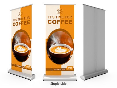 Deluxe Single Side Printed Roll Up Banner Stand with Teardrop Base 