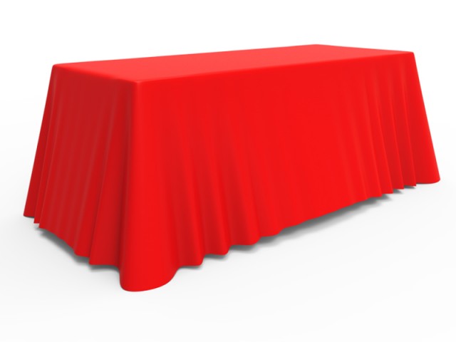 6ft Blank Loose Table Throw - Red