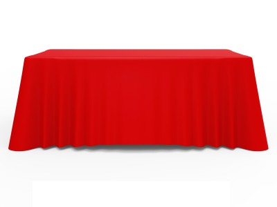 6ft Blank Loose Table Throw - Red