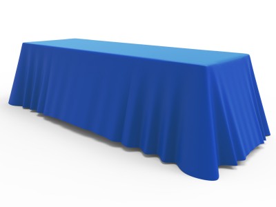 8ft Blank Loose Table Throw - Blue