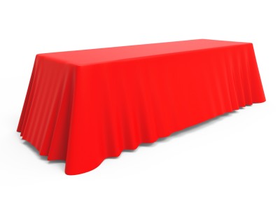 8ft Blank Loose Table Throw - Red