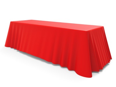 8ft Blank Loose Table Throw - Red