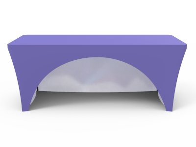 6ft Stretch Fit Table Cover with Open Back