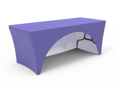 6ft Stretch Fit Table Cover with Open Back