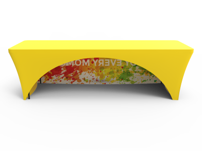 8ft Stretch Fit Table Cover with Open Back
