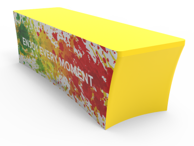 8ft Stretch Fit Table Cover with Open Back